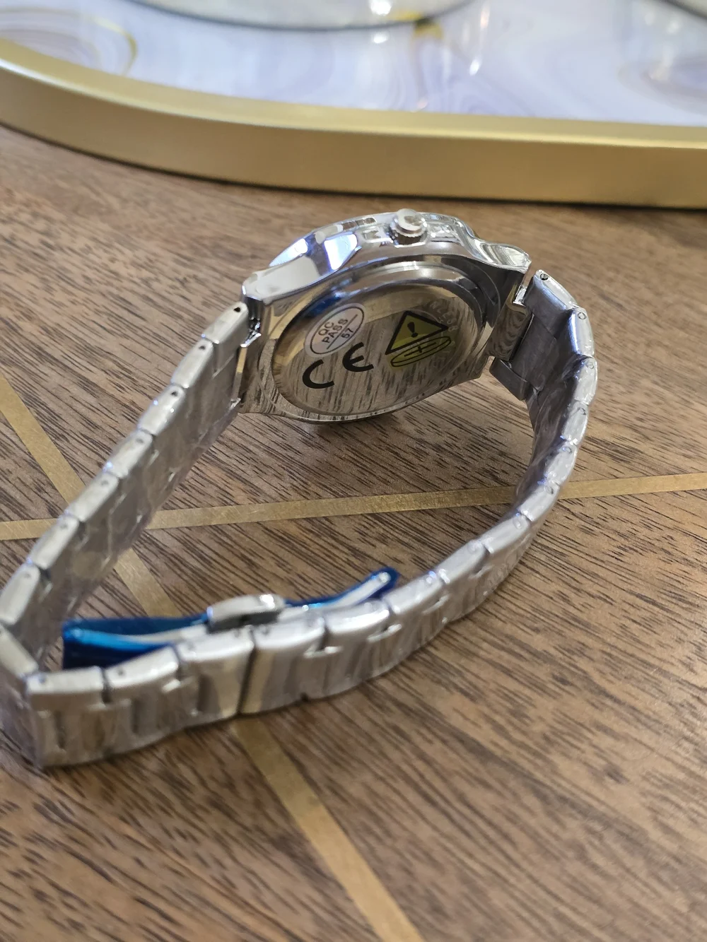Stainless Steel Men's Watch with Green Dial